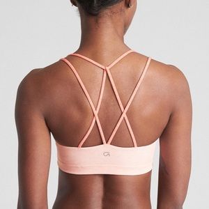 Coral/ light pink gap breath sports bra